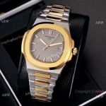 Knockoff Patek Philippe Nautilus 40mm Watches Two Tone Gray Dial